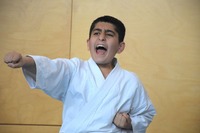 Glückliche Karate-Kids