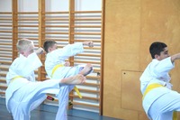 Glückliche Karate-Kids