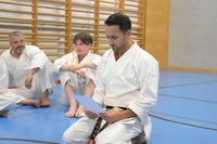 Feierliche Dan-Zeremonie für Jakob Pachtrog